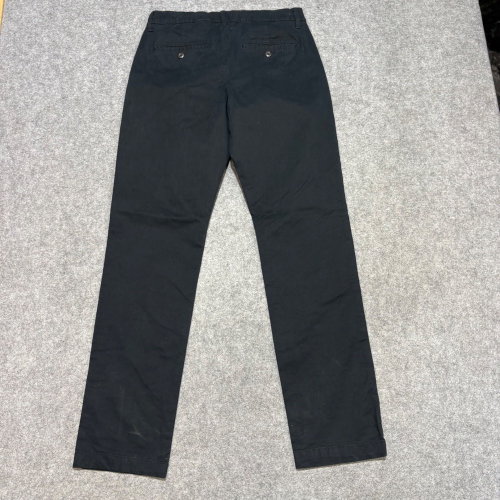 Aeropostale Mens Slim Straight Chino Pants Black 29x32 Cotton Stretch 0132